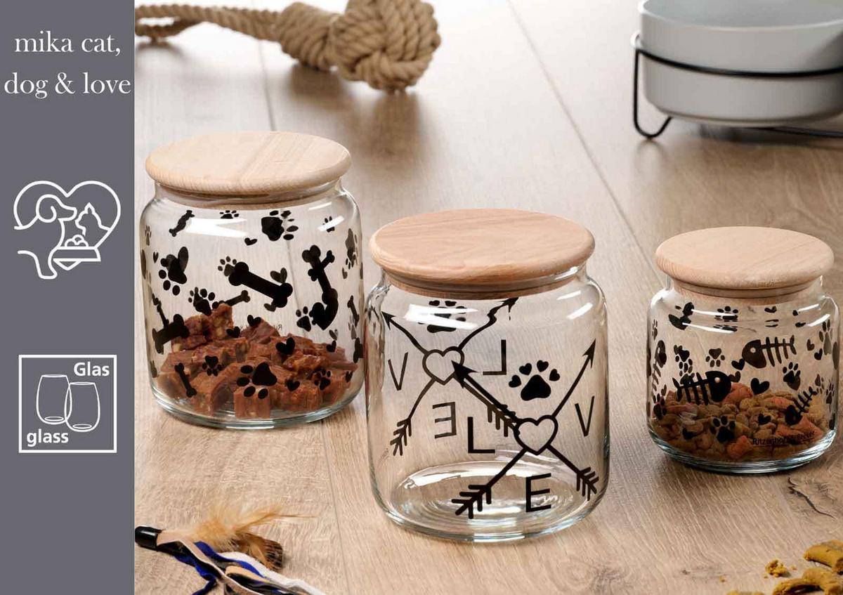 LECKERLI-DOSEN MIT DECKEL Mika Cat transparent ø 10 cm 6er Set - Transparent, Glas (10/11/10cm) - Ritzenhoff Breker