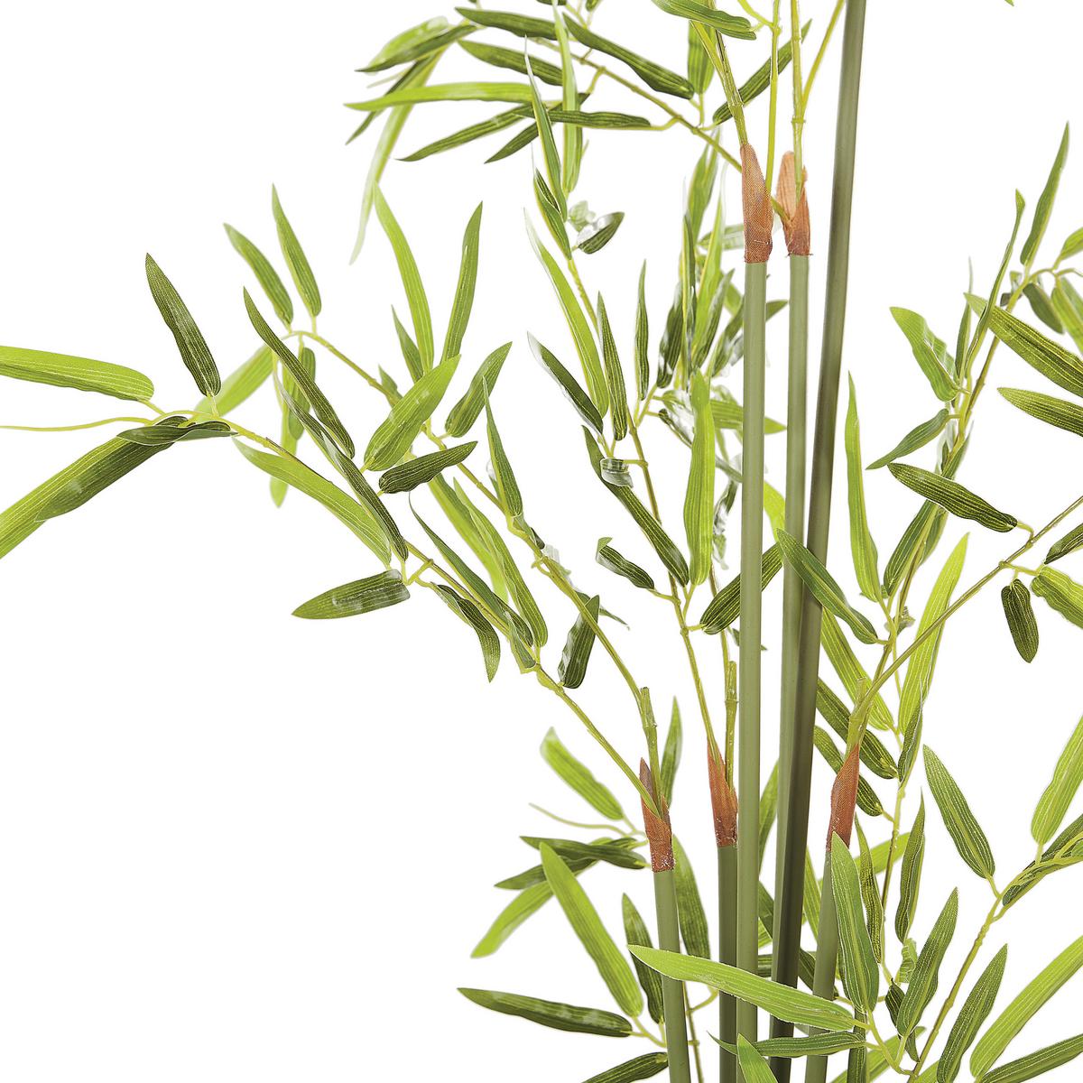 KUNSTPFLANZE im Blumentopf 100 cm Grün/Schwarz Bambusa Vulgaris - Schwarz/Grün, Kunststoff (100cm) - Beliani
