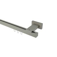 GARDINENSTANGE INNENLAUF Quadline Sono 120 cm, 1-läufig, 20x20 mm Satin-Silber - Silberfarben, Metall (120cm) - INTERDECO