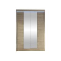 SCHWEBETÜRENSCHRANK Lino II mit RGB LED Beleuchtung - Sonoma Eiche, Holzwerkstoff/Metall (120/200/58cm) - MIRJAN24