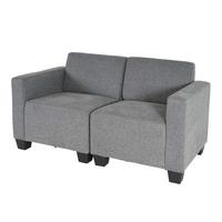 2-SITZER SOFA COUCH MODULAR Grau - Grau, Textil (136/76/72cm) - MCW