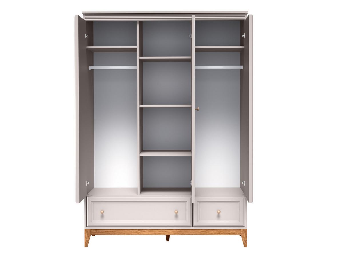 DREHTÜRENSCHRANK Windsor W-15 - Kaschmir/Goldfarben, Holz/Holzwerkstoff (136/193/55cm) - MIRJAN24