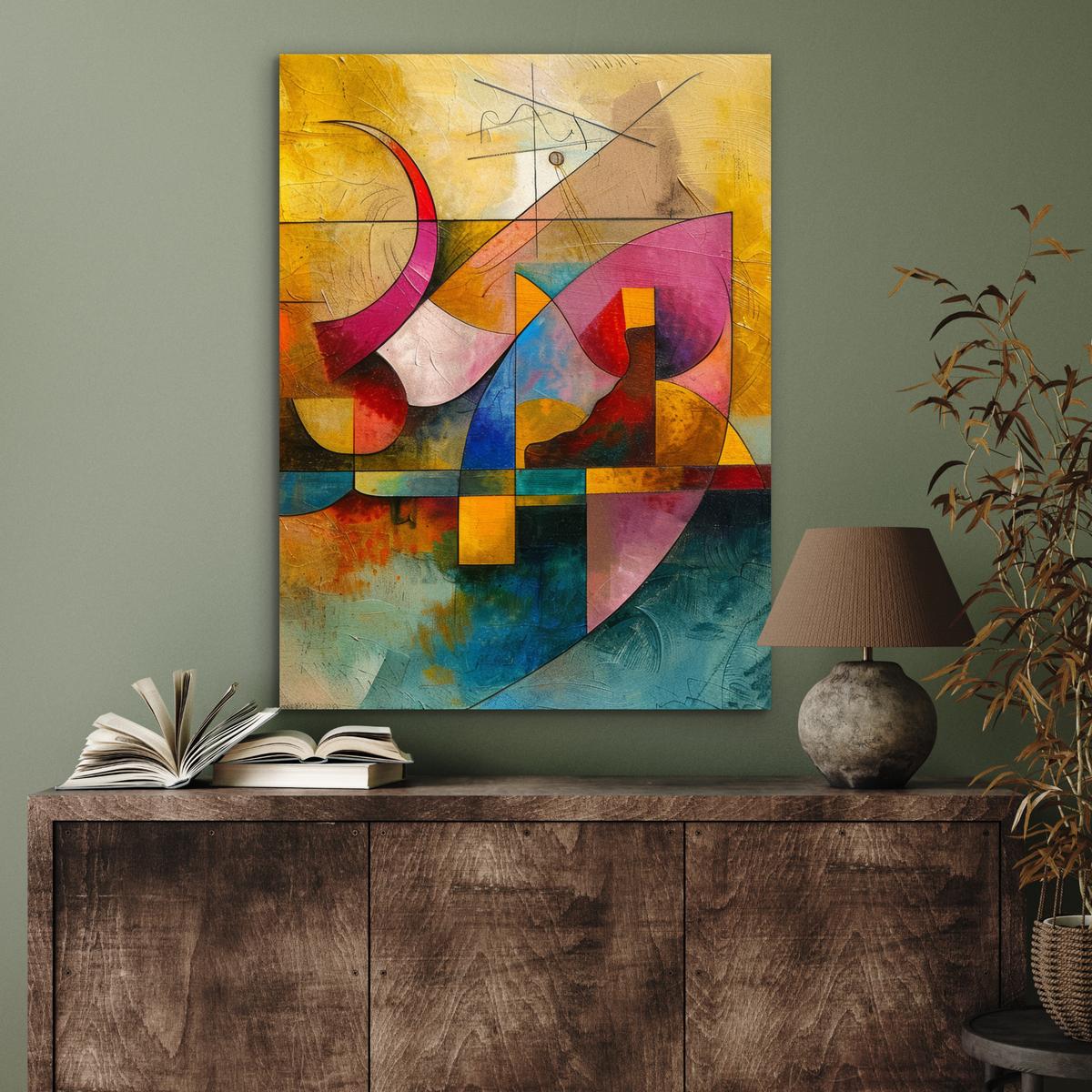 METALLBILD Kunst - Abstrakt - Modern 60x80 cm - Gelb, Metall (60/80cm) - MuchoWow
