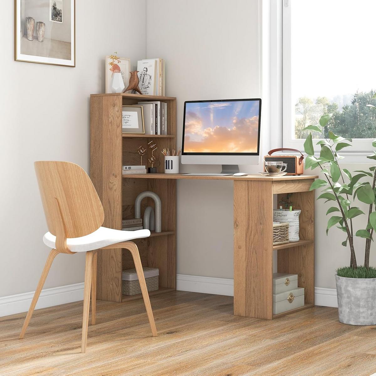 SCHREIBTISCH 120cm Holz - Rot, Holz (52/122/120cm) - COSTWAY