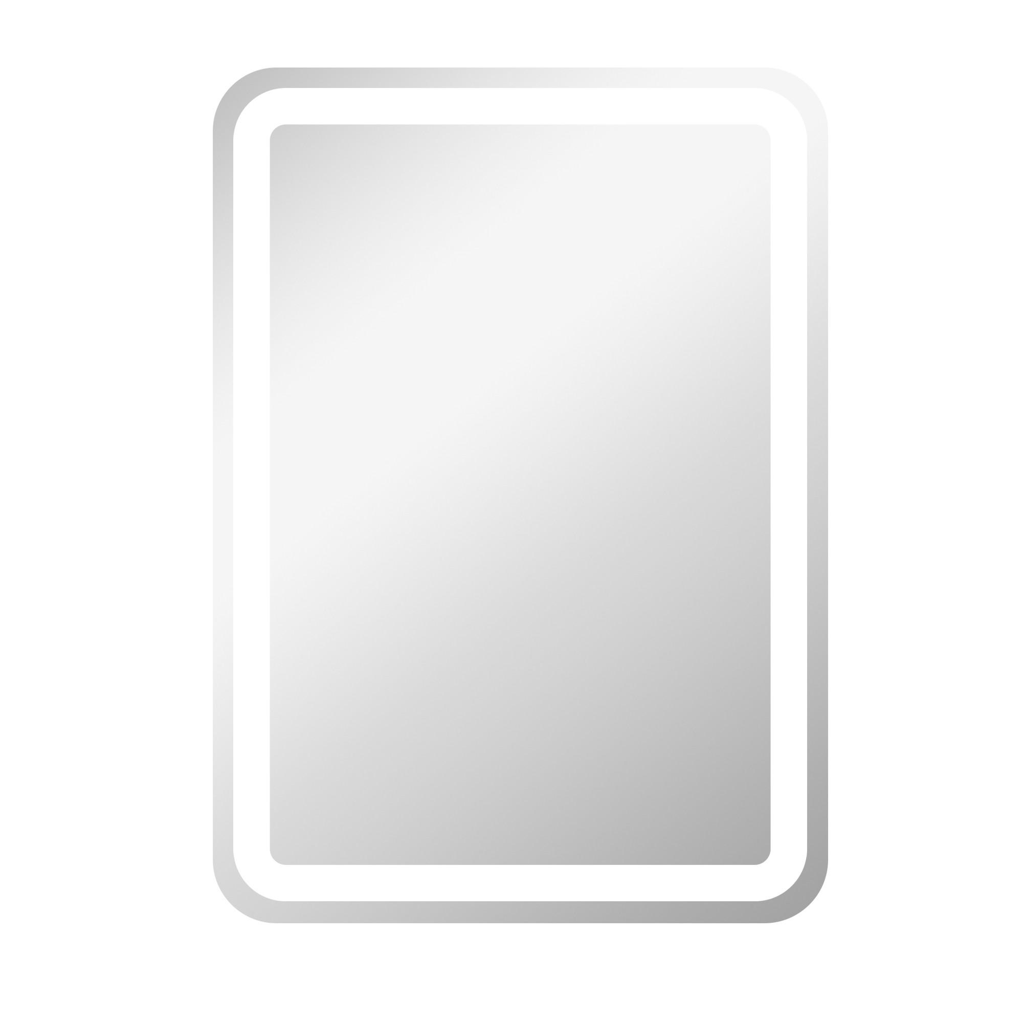 BADSPIEGEL, 50 x 70 cm LED Badezimmerspiegel mit 3 Lichtfarben, Touch-Schalter - Silberfarben, Glas (50/4/70cm) - HOMCOM