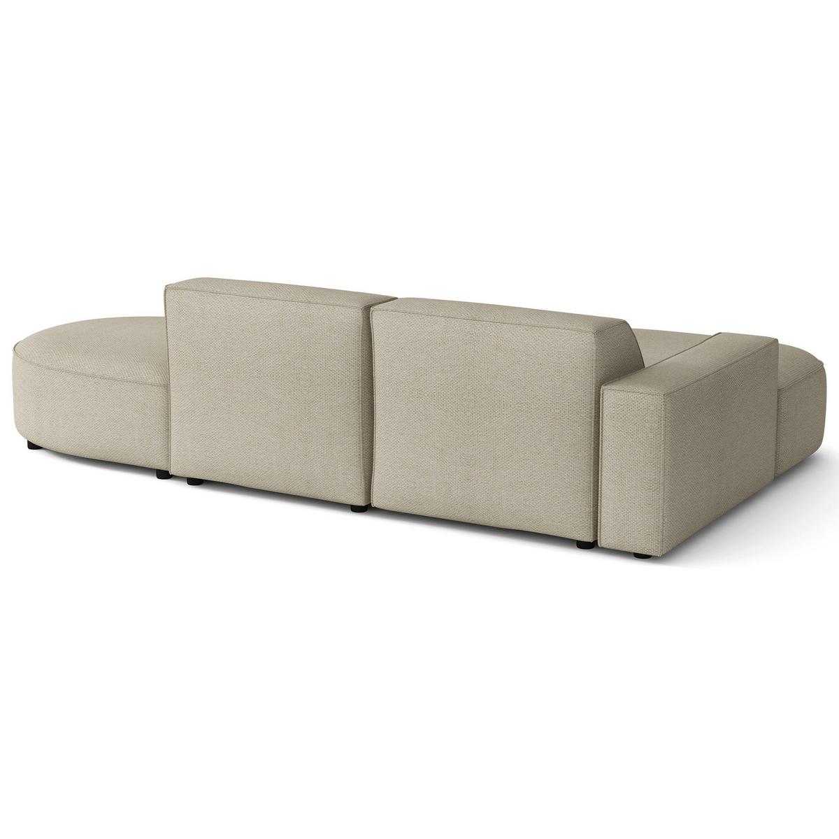 ECKSOFA Sallmo L-Form, 3-Sitzer, links 276 cm - Taupe/Schwarz, Kunststoff/Textil (276/166cm) - Selsey