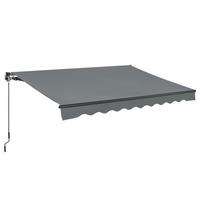GELENKARMMARKISE grau 400x300 cm - Grau, Textil (400/250/300cm) - Juskys