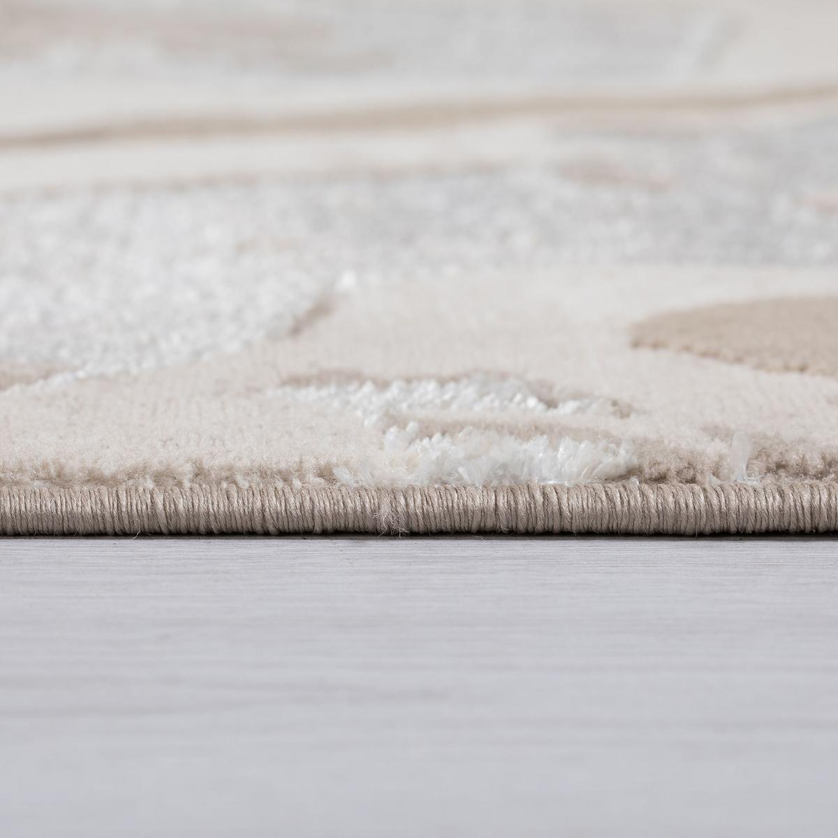 TEPPICH OUSE, abstrakt, Beige, 80 x 150 cm - Beige, Textil (80/150cm) - KADIMA DESIGN
