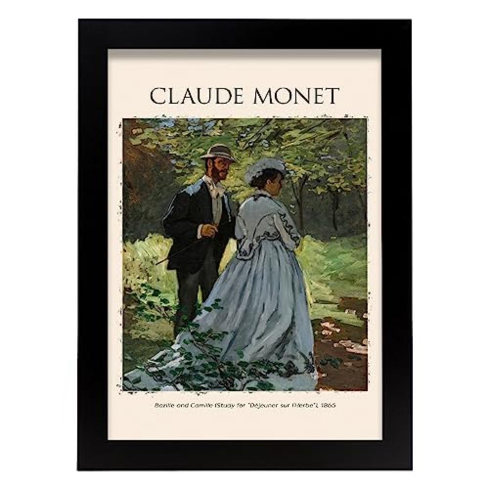 POSTER Bazille Und Camille A4 Schwarzer Rahmen - Schwarz, Papier (29.7/5/21cm) - Nacnic