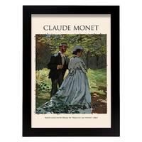 POSTER Bazille Und Camille A4 Schwarzer Rahmen - Schwarz, Papier (29.7/5/21cm) - Nacnic