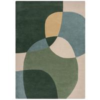 WOLLTEPPICH AIRE, abstrakt, aus Wolle, Grün, 200 x 290 cm - Grün, Textil (290/200cm) - KADIMA DESIGN