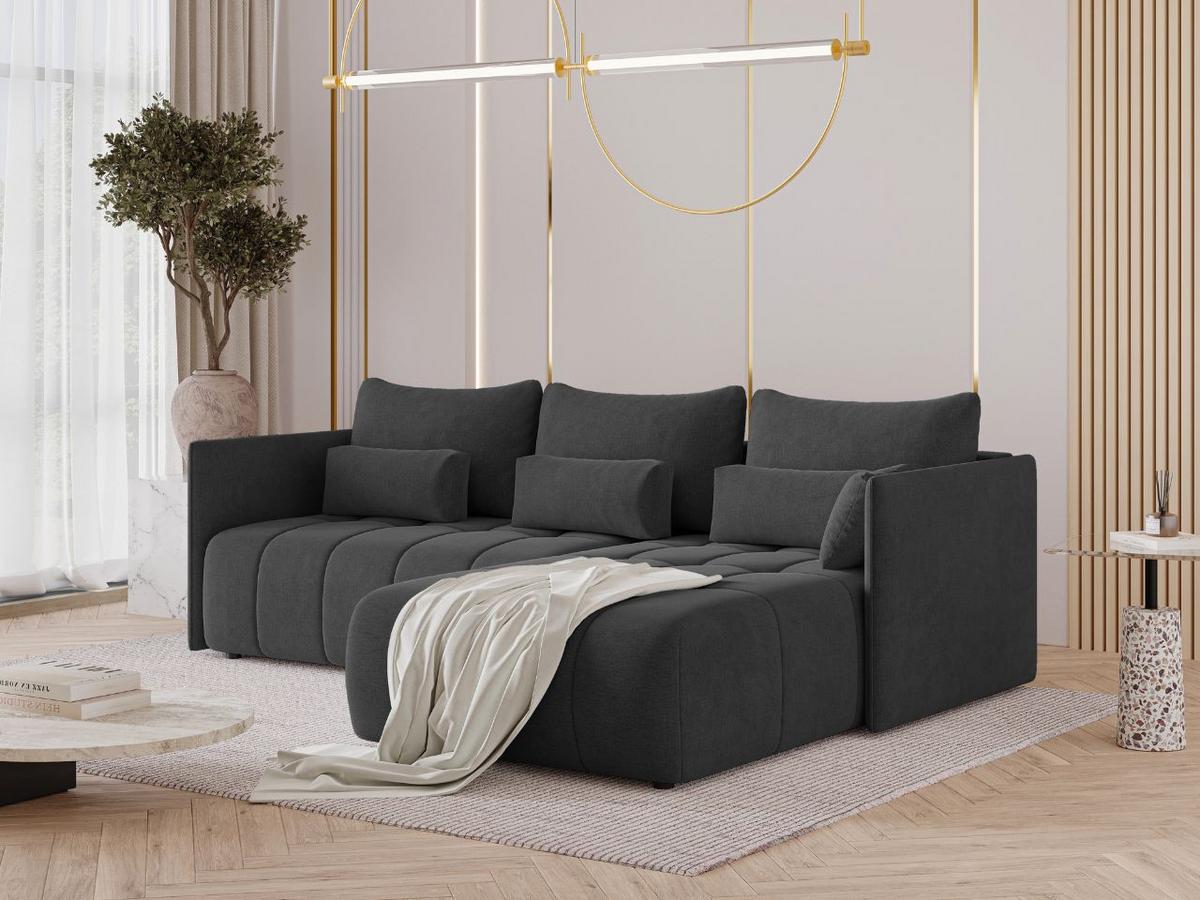 ECKSOFA Ardi Anthrazit - Anthrazit, Holz/Textil (245/182cm) - Graingold