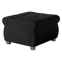 POLSTERHOCKER Orkan Klein - Anthrazit/Silberfarben, Holz/Textil (60/39/60cm) - MIRJAN24