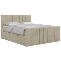 BOXBETT INERO DUO 200/200 - Beige Velvet - Topper T25 - H4 - Beige/Schwarz, Kunststoff/Textil (200/200cm) - MKS