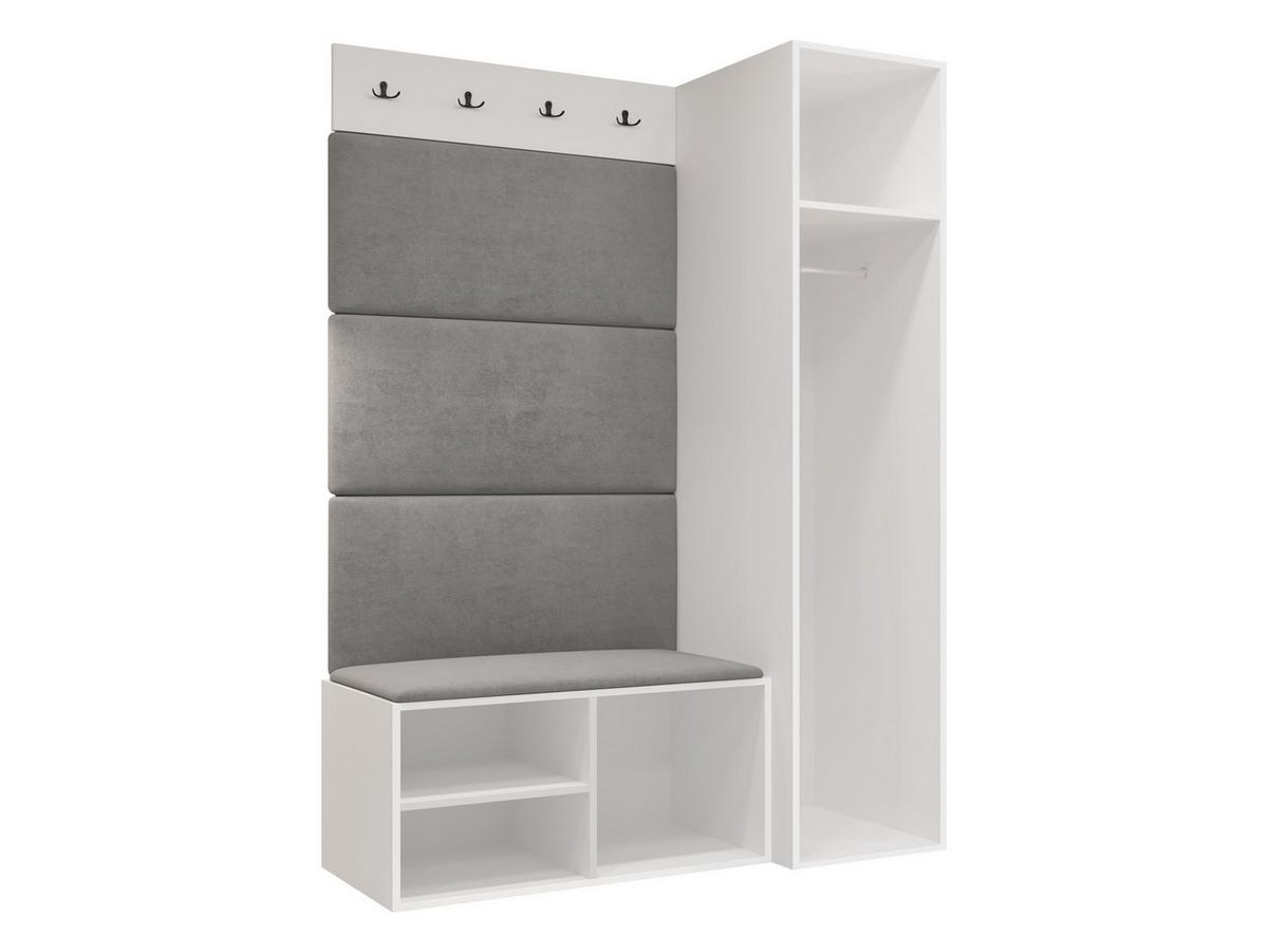 GARDEROBEN-SET Medi II - Blau/Nussbaumfarben, Holzwerkstoff/Kunststoff (40/191/50cm) - MIRJAN24