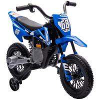 ELEKTROMOTORRAD, Kunststoff, Metall, Blau - Blau, Metall (56/107cm) - AIYAPLAY