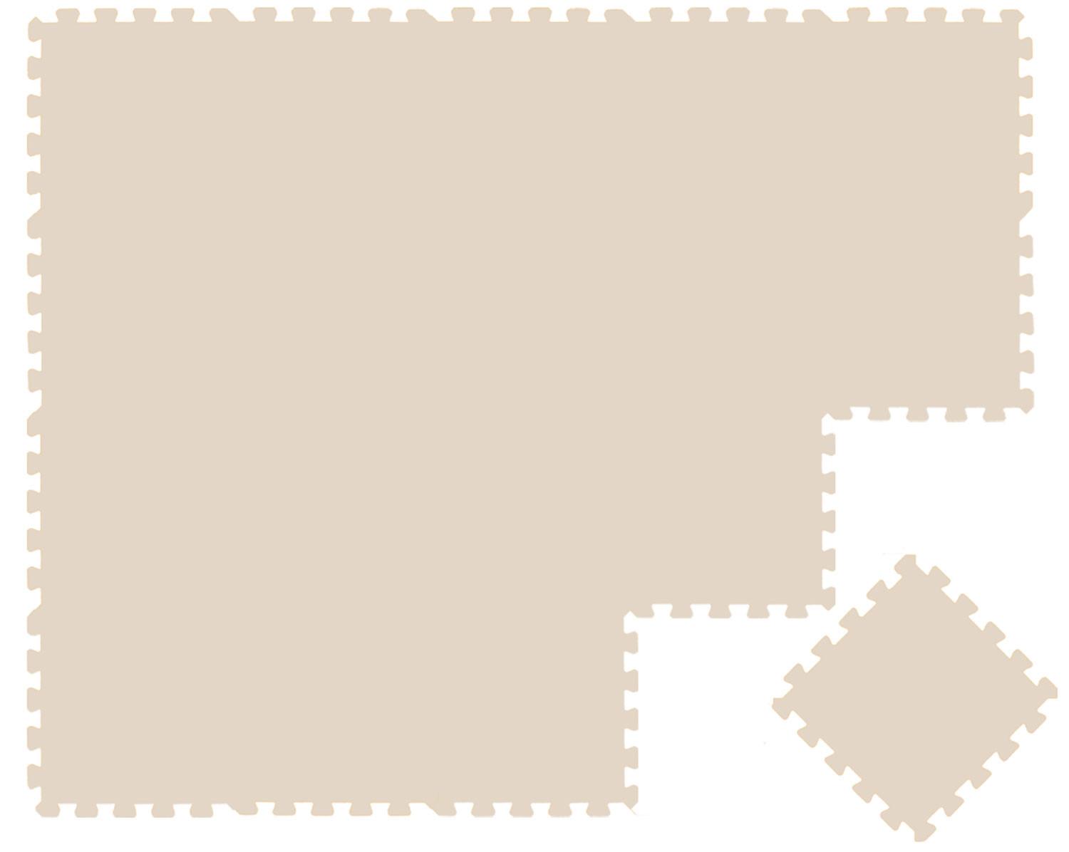 SPIELMATTE ab Null - 180/90/1 cm Puzzlematte Beige - Beige, Kunststoff (30/30cm) - Littletom