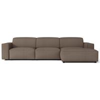 ECKSOFA Sellmo 287 cm - Hellbraun/Schwarz, Kunststoff/Textil (292/166cm) - Selsey