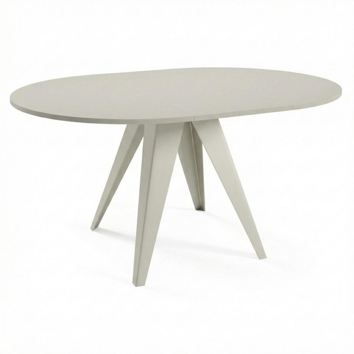 ESSTISCH Gala, Runder Tisch mit Ausziehfunktion, 90-130x90 cm, Kaschmir - Kaschmir, Metall (90/90/76cm) - Beautysofa
