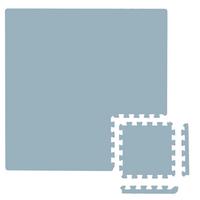 SPIELMATTE mit Rand - 90/90/1 cm Puzzlematte Blau - Blau, Kunststoff (30/30cm) - Littletom