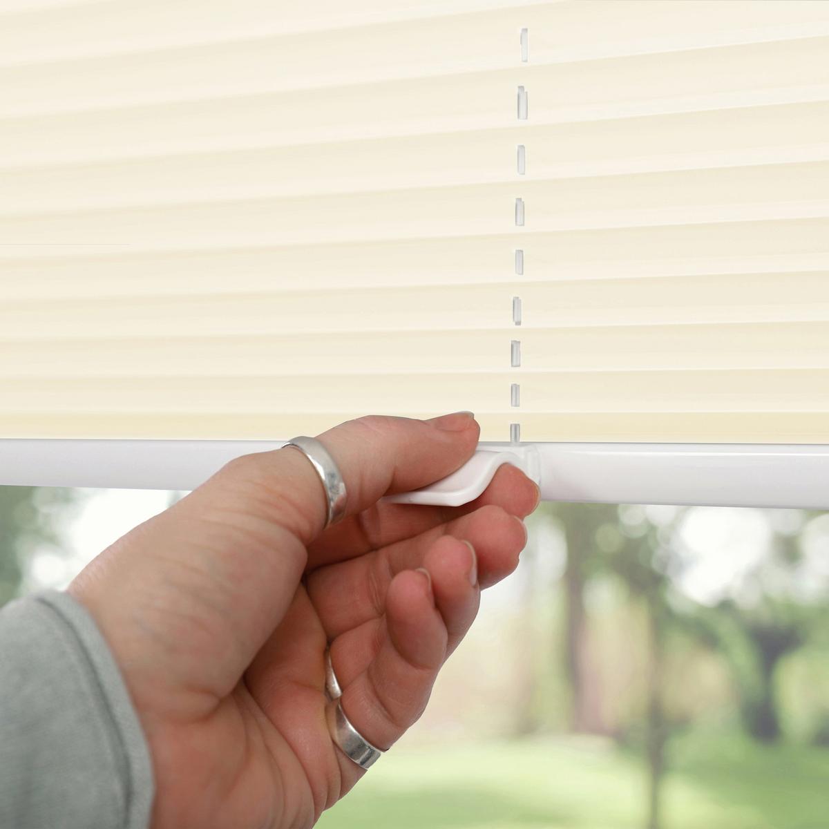 PLISSEE Thermo Basic 75 x 210cm Klemmfix ohne Bohren - Beige, Textil (75/210/210cm) - Deco-Raum