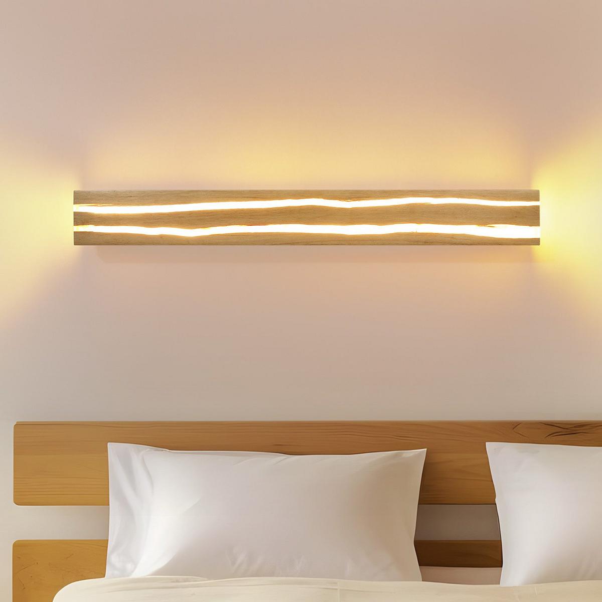 LED WANDLEUCHTE BURGESS Ⅲ 80/10/7 cm - Braun, Holz (10/7/80cm) - Nettlife