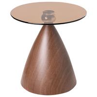 BEISTELLTISCH Sicherheitsglas Braun Corella - Braun, Metall (45/45/45cm) - Beliani