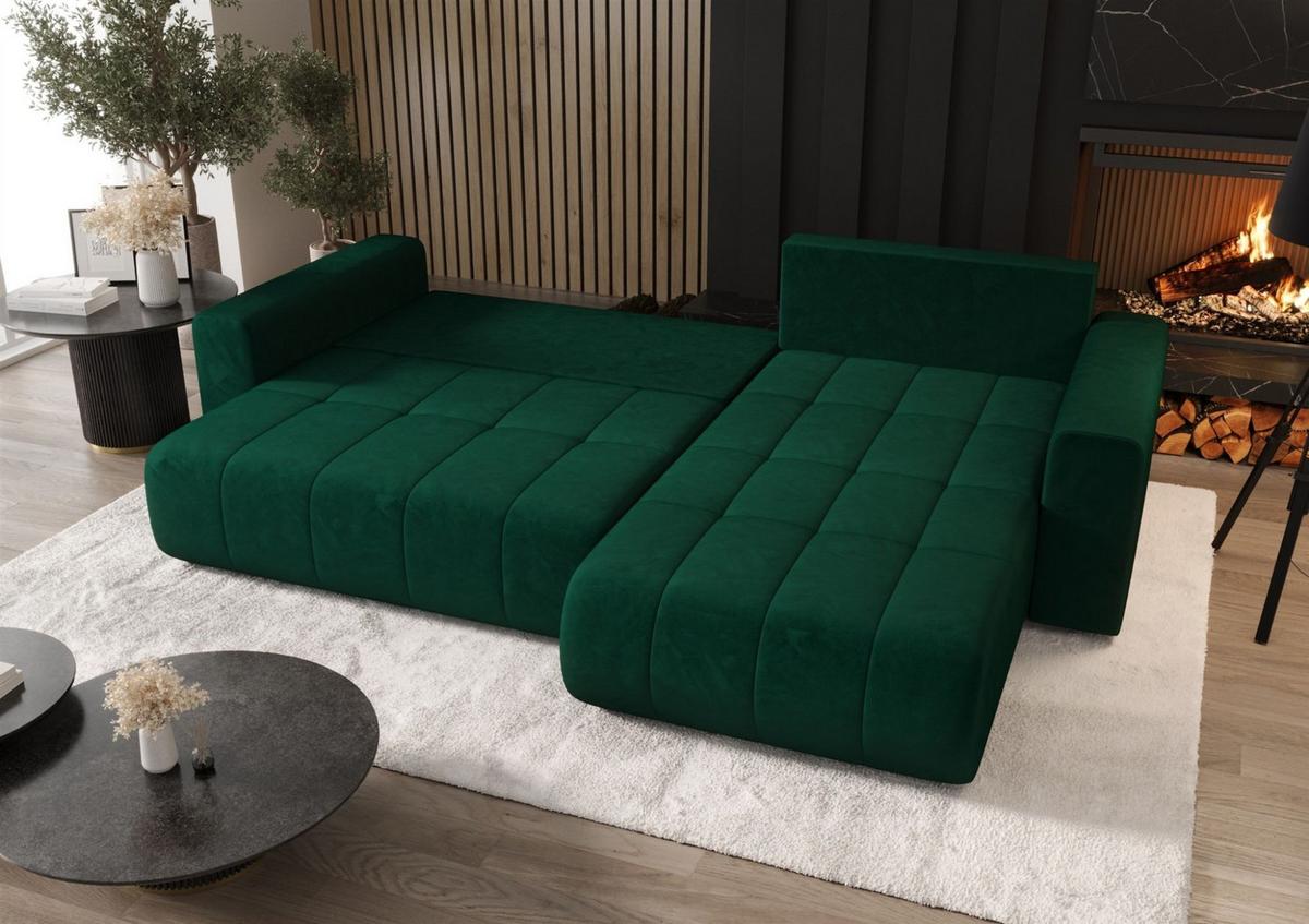 ECKSOFA Camila - Dunkelgrau, Holzwerkstoff/Textil (280/185cm) - Fun Möbel
