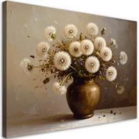 LEINWANDBILD Blumen 60x40cm - Beige, Textil (60/40cm) - Feeby