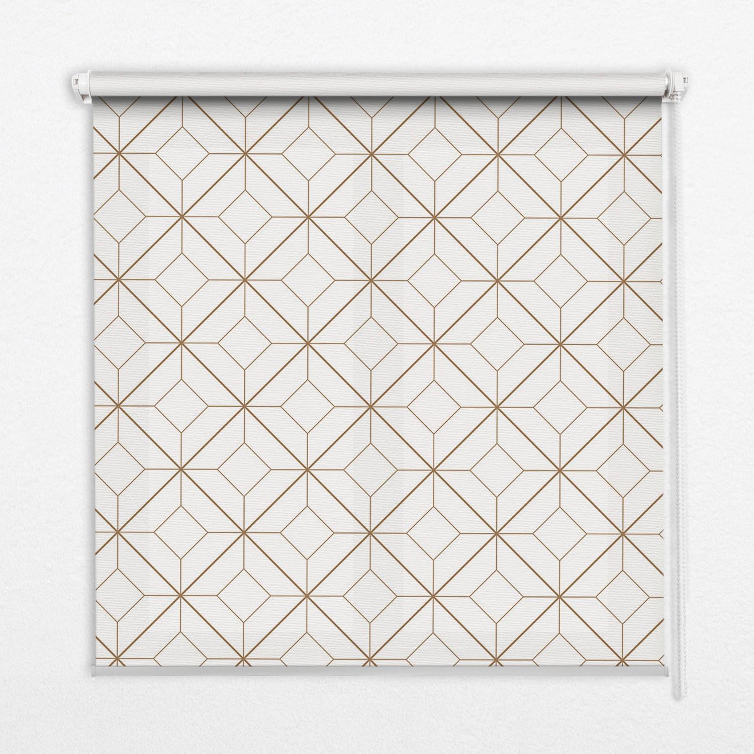 INNENROLLO - Fensterrollo - Rollo - 100x140 cm - Braunes Muster - Braun, Kunststoff (100/140/0.5cm) - TULUP