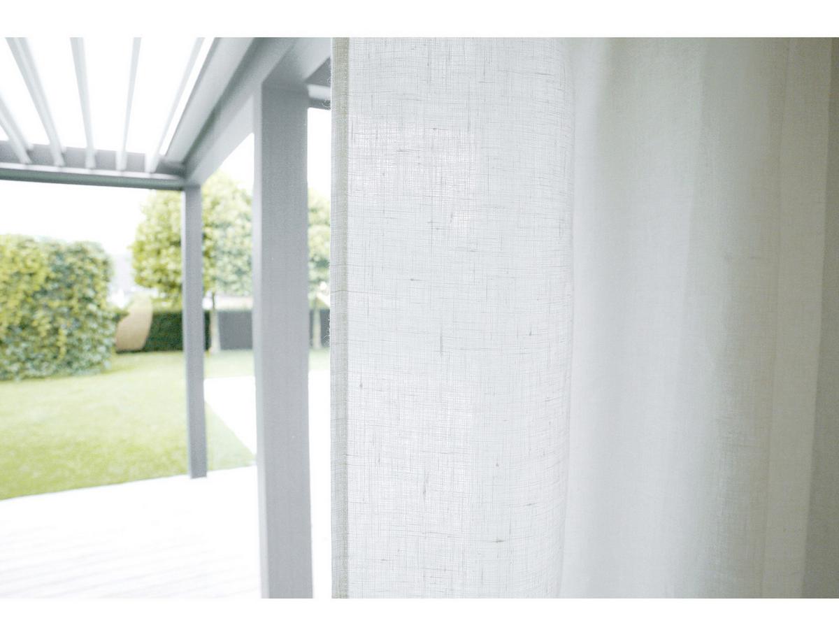 SCHLAUFENVORHANG reines Leinen mit verdeckten Schlaufen stonewash-weiß 135/245 cm - Weiß, Naturmaterialien (135/255cm) - beties Heimtextil