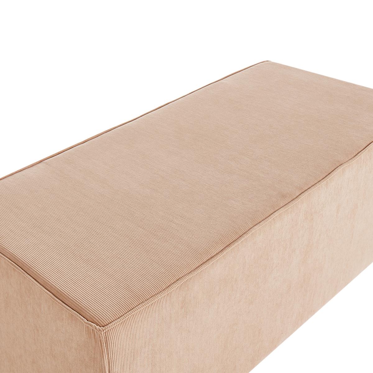 POUF Cord Beige Vinita - Beige, Textil (120/43/55cm) - Beliani