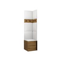GARDEROBEN-SET Orion XXI - Eiche Artisan/Weiß, Holzwerkstoff/Kunststoff (42/186/46cm) - MIRJAN24