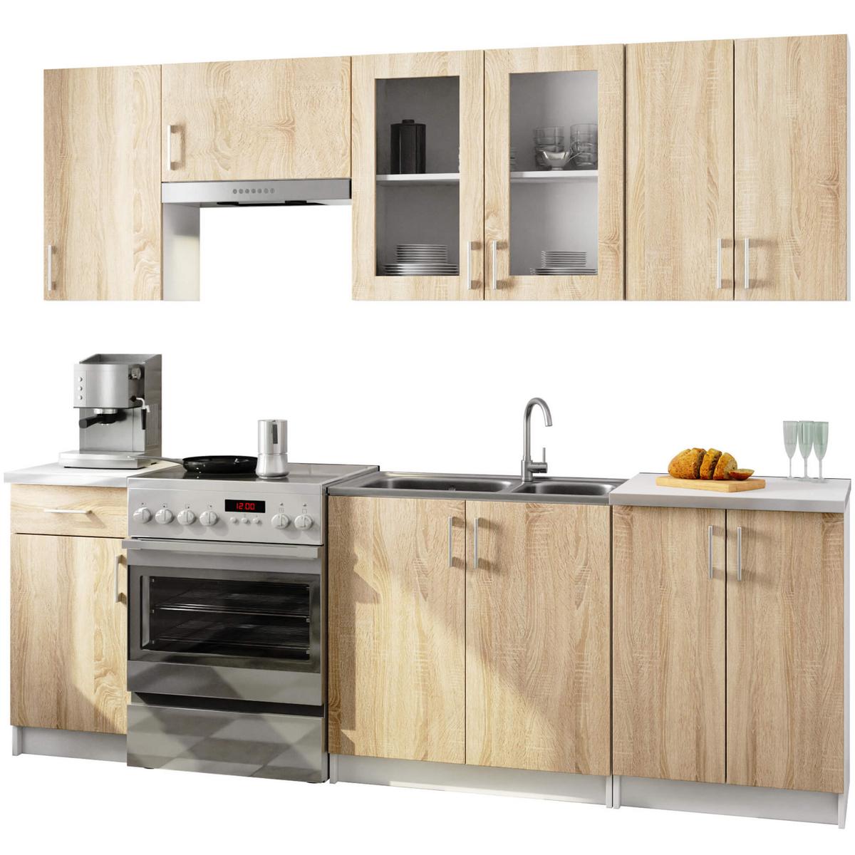 HÄNGESCHRANK Weiß, Eiche Sonoma 72/80/30,5 - Weiß/Sonoma Eiche, Holzwerkstoff (80/72/30.5cm) - RAUMHIRSCH FURNITURE