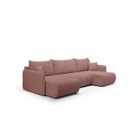 WOHNLANDSCHAFT Calgary - Rosa, Holzwerkstoff/Textil (290/86/148cm) - Fun Möbel