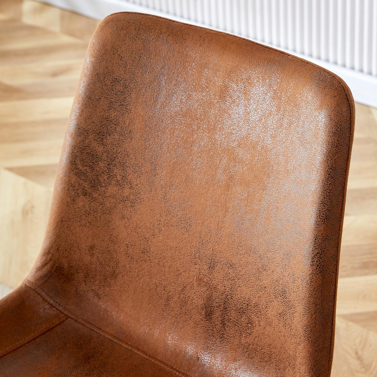 ESSZIMMERSTUHL 4er set stoff tech gepolstert metallbeine ergonomisch - Braun, Textil (50/83/47cm) - Urban Meuble