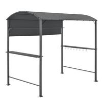 PAVILLON Pyrgos - Dunkelgrau, Kunststoff/Metall (220/215/140cm) - [en.casa]