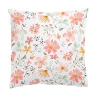 DEKOKISSEN Blumen Muster Pastell Rosa Aquarell 50/50 cm - Pastellblau, Textil (50/50/10cm) - Bilderwelten