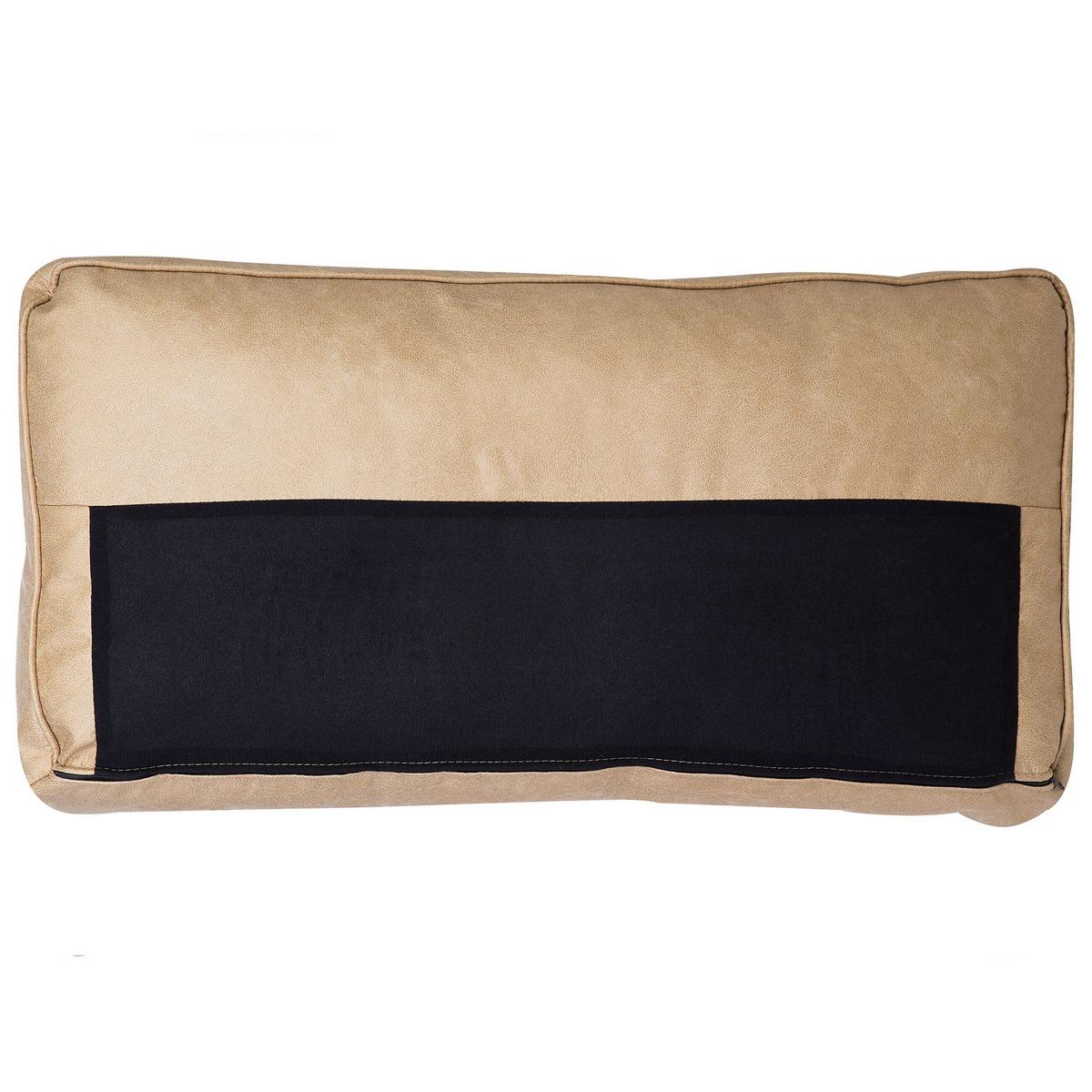SESSEL Lederoptik beige Savalen - Beige/Schwarz, Kunststoff (117/87/91cm) - Beliani