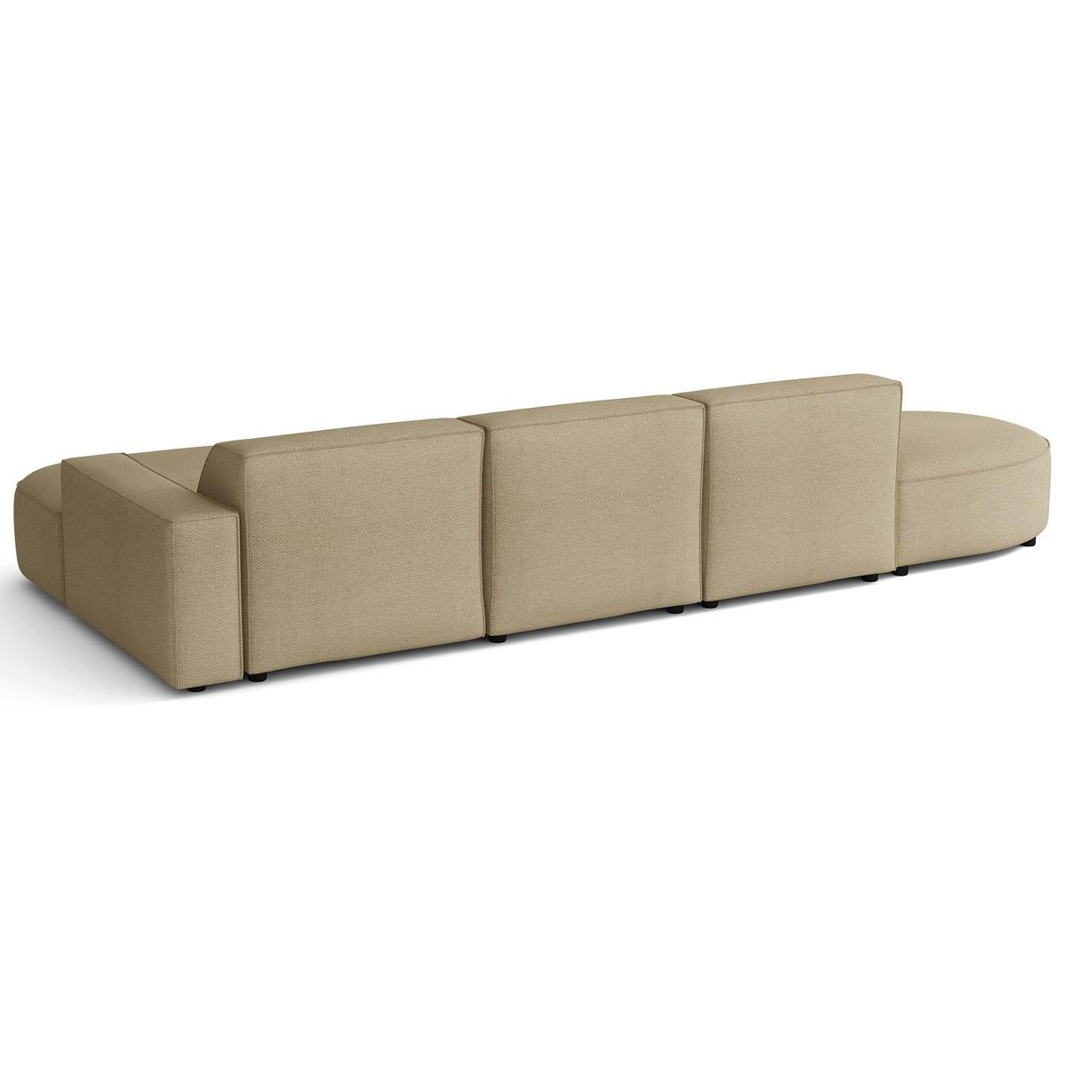 ECKSOFA Sallmo L-Form, 3-Sitzer, rechts 358 cm - Schwarz/Cappuccino, Kunststoff/Textil (358/166cm) - Selsey
