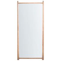 WANDSPIEGEL 90/200 cm Paulownia-Holz Hellbraun Canet - Hellbraun/Braun, Holz (90/200/8cm) - Beliani