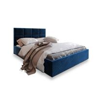 POLSTERBETT LIMENA 200x200 cm mit Bettkästen - Blau - Blau, Holz/Textil - MASSENO