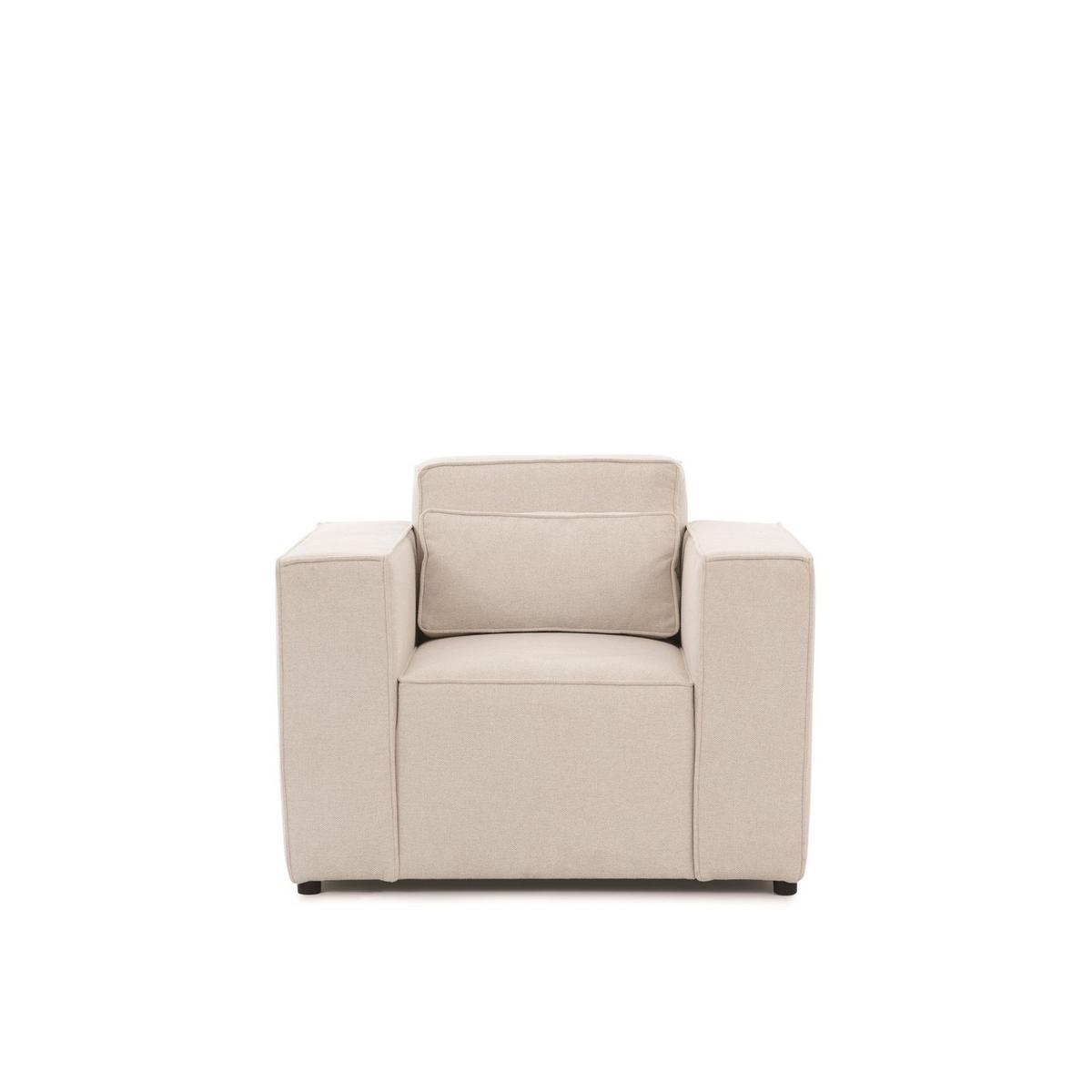 SESSEL Waldo In Brooklyn - Creme, Holzwerkstoff/Textil (101/80/92cm) - Fun Möbel