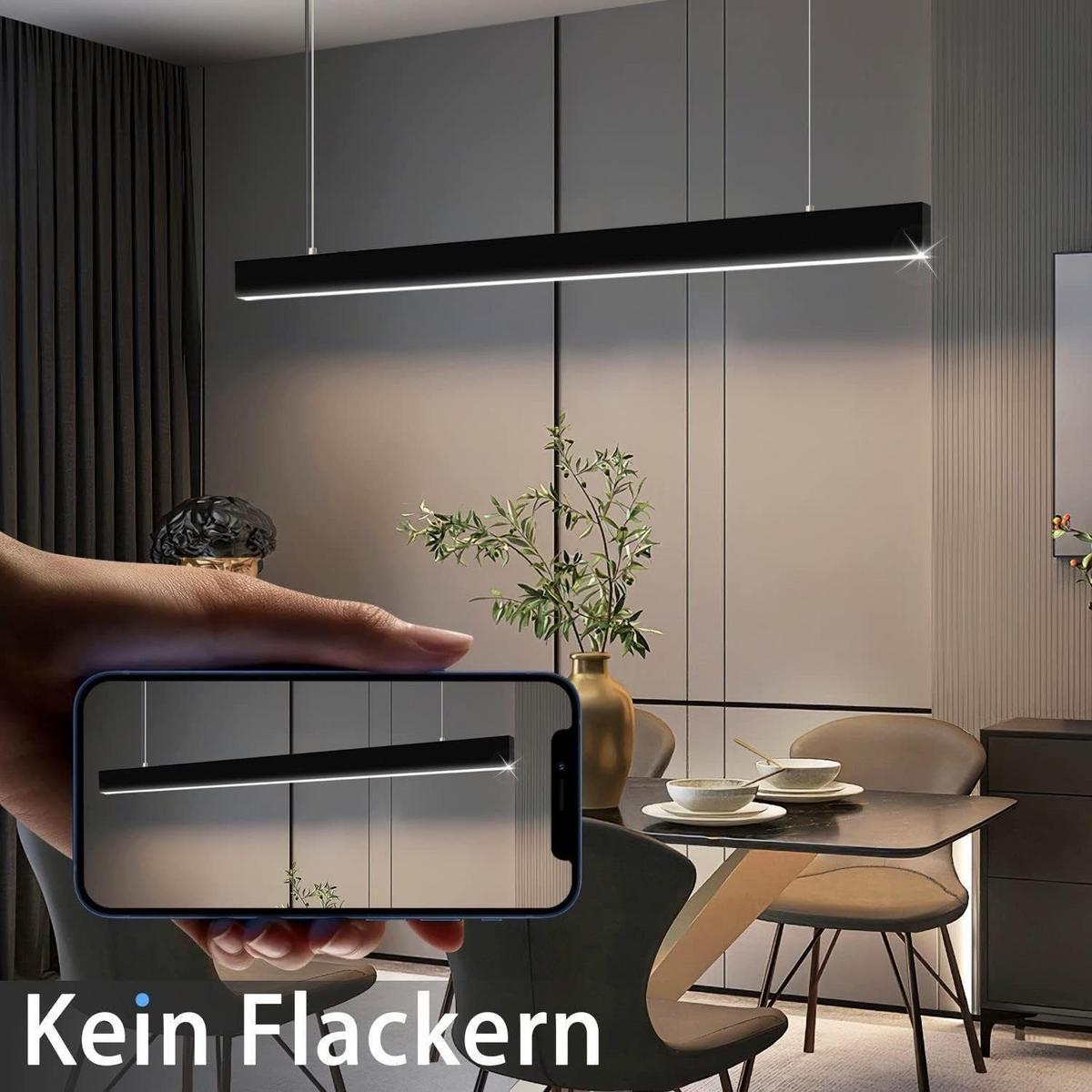 LED-PENDELLEUCHTE Reutlinger 108.5/4.6/4.6cm - Schwarz, Metall (108.5/4.6/4.6cm) - Nettlife