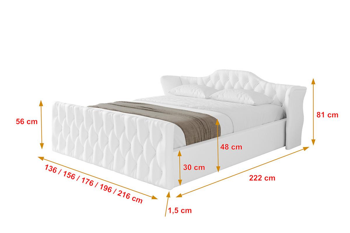 POLSTERBETT mit Bettkasten, Fußteil und Lattenrost, Boxbett ohne Matratze - ZORAN-Z-V1 120x200 Weiß Kunstleder - Weiß Hochglanz, Holzwerkstoff/Textil (120/200cm) - ALTDECOR