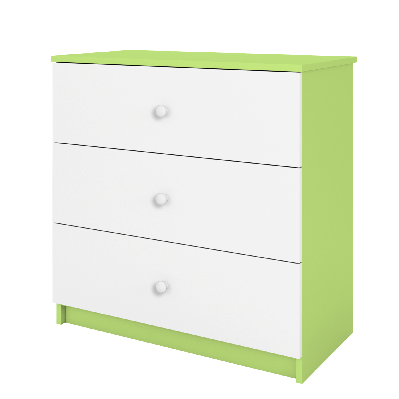 KOMMODE Babydreams ohne Muster 81/81/41 - Grün, Holzwerkstoff (81/81/41cm) - RAUMHIRSCH FURNITURE