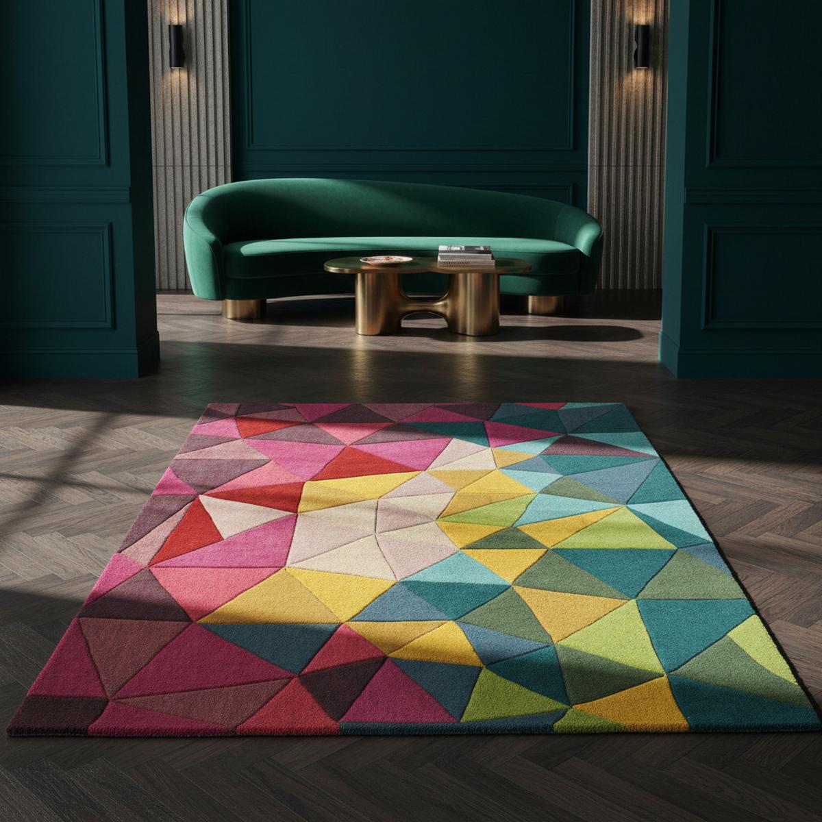 WOLLTEPPICH DERWENT, geometrisch, Bunt, 120 x 170 cm - Multicolor, Textil (170/120cm) - KADIMA DESIGN