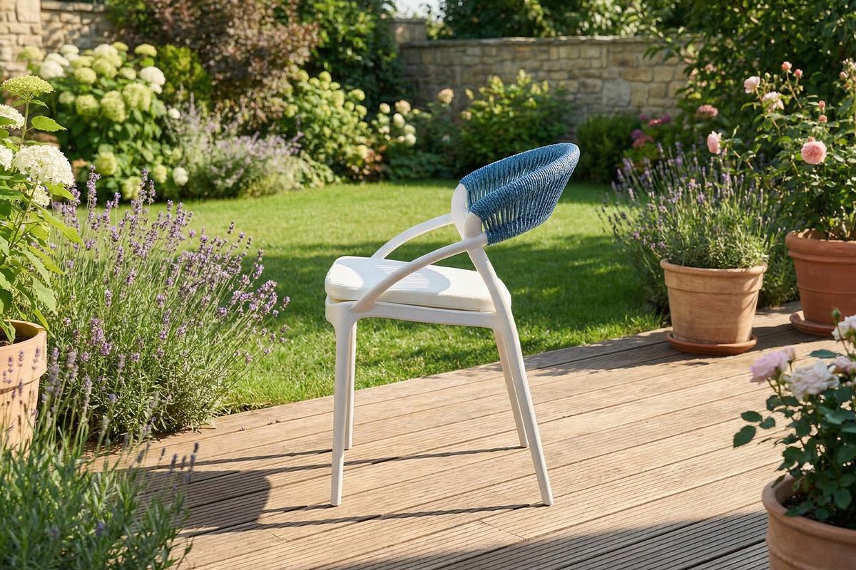 GARTENSTUHL KISO Blau Kunststoff Stapelbar (1er-Set) - Dunkelblau, Kunststoff (54/79/58cm) - KAWOLA