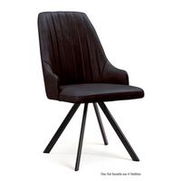 ESSZIMMERSTUHL drehbar (6er-Set) Devyn 52x91x60 Schwarz/Espresso - Dunkelbraun/Schwarz, Kunststoff (60/91/52cm) - 58aufmkessel