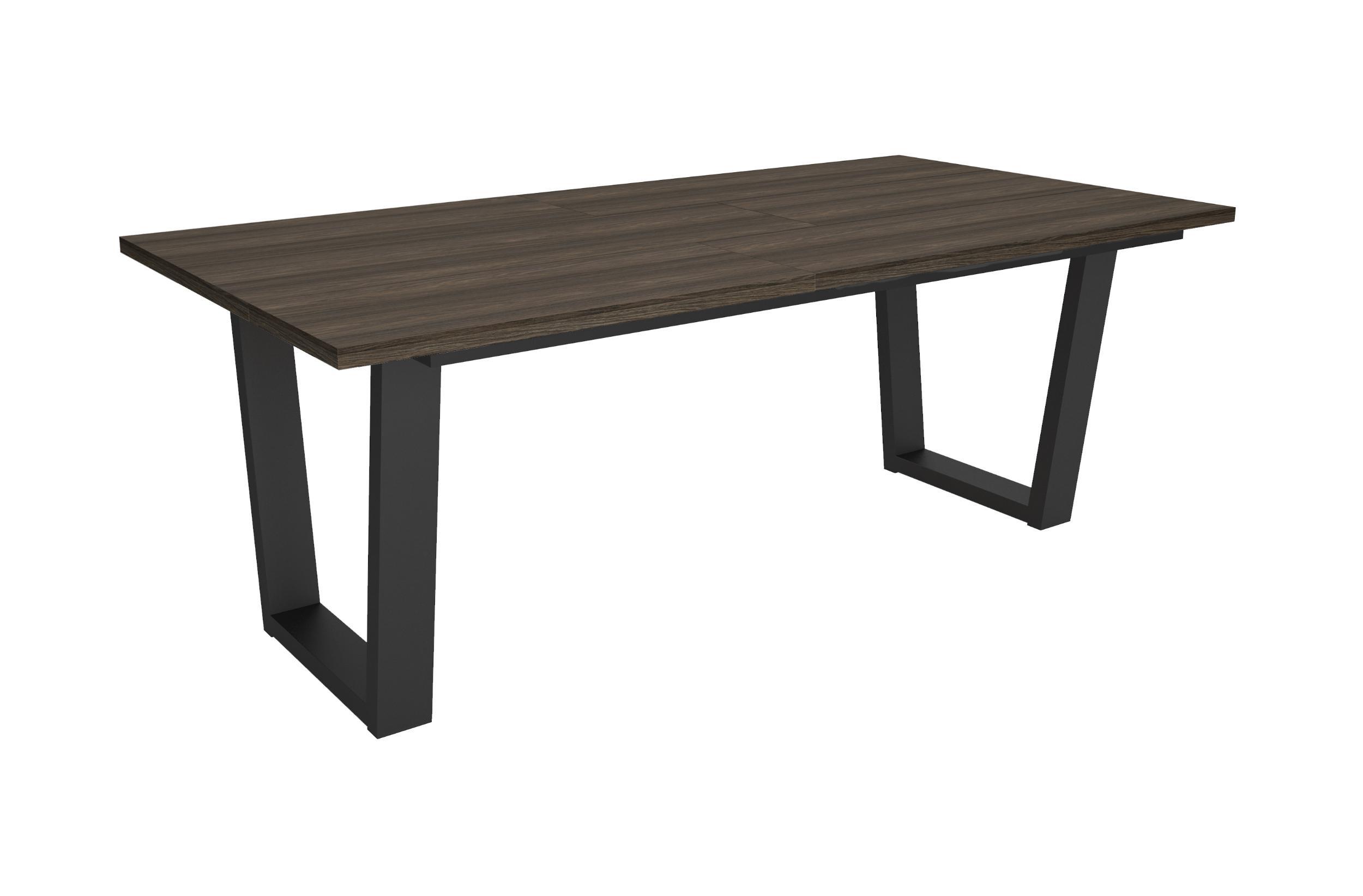 ESSTISCH, Dunkler Eiche, 194/90/74 cm - Dunkelbraun/Schwarz, Holzwerkstoff (194/90/74cm) - Skraut Home
